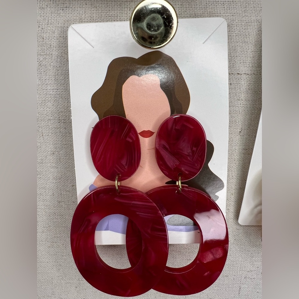 Red earrings